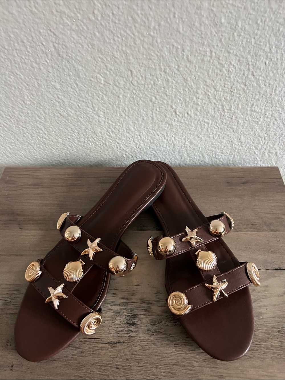 Brown Seashell Sandals - Picture 3 of 4